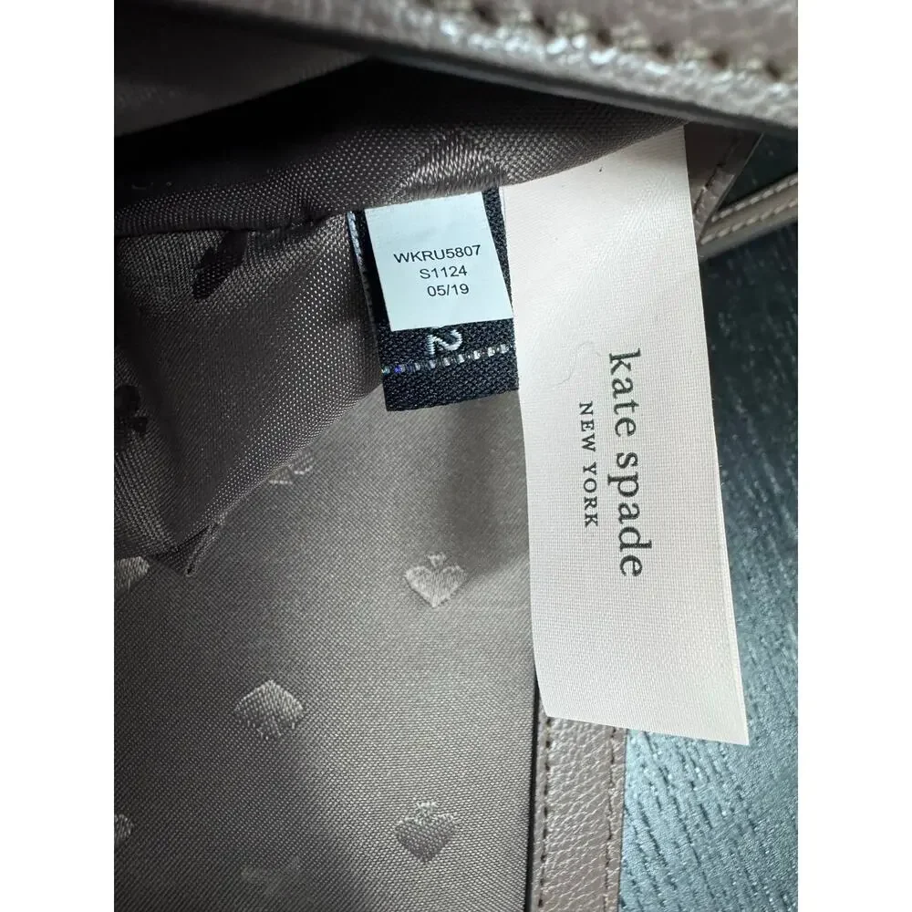 Kate Spade New York Leather Mini Crossbody Top Handle Mauve Small Chain Strap XS - Picture 4 of 12
